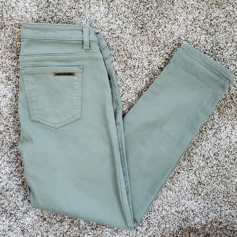 MICHAEL Michael Kors Green Skinny Leg Jeans